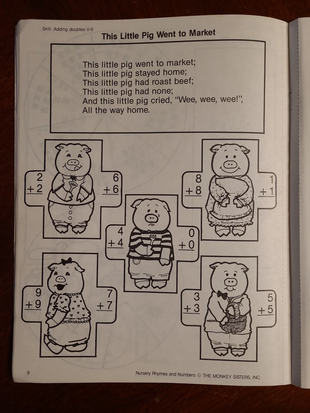 Vtg Nursery Rhymes and Numbers Activity Book Workbook Grade K-2 Unused